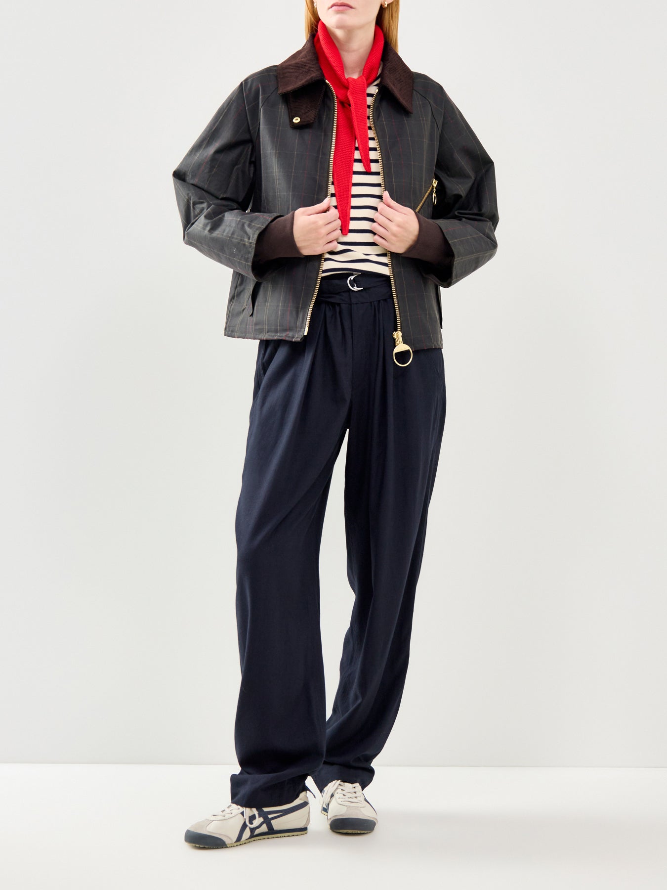 Barbour Arlene Checked Wax Jacket