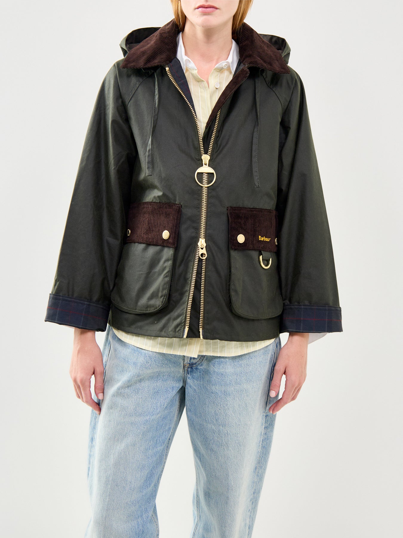 Barbour Carville Wax Jacket Fern
