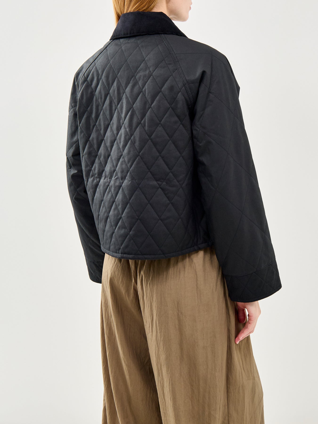 Barbour Icons Quilted Spey Wax Jacket Black
