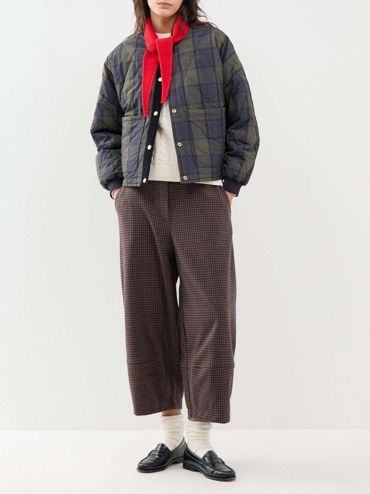 Ravenshill Reversible Quilted Jacket – Black & Shadow Classic Tartan