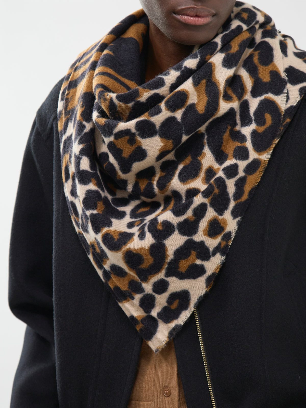 Cleo Scarf - Black / Brown