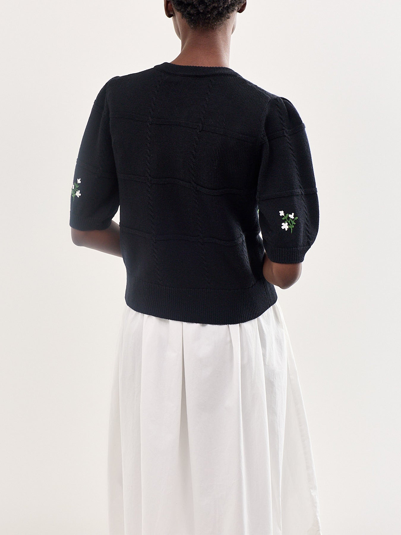 Minta Embroidered Merino Wool Cardigan Multi