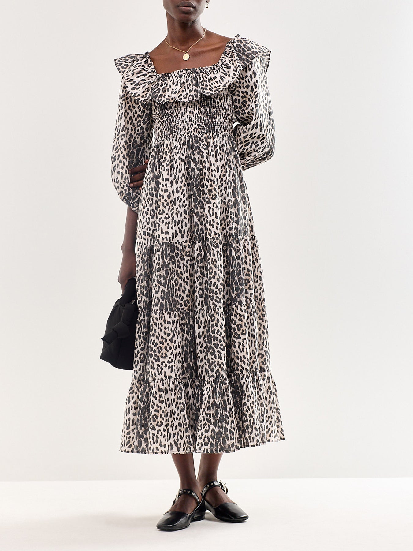 Gabriel Leopard Midi Dress Multi