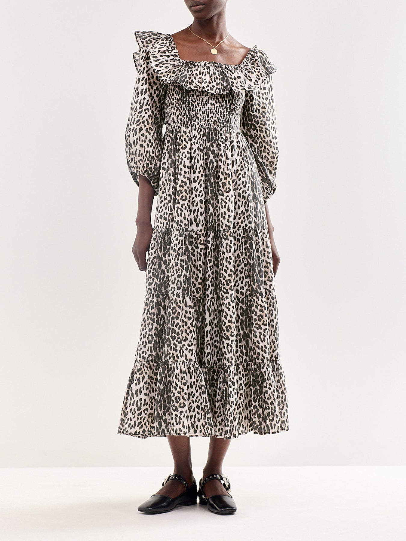 Gabriel Leopard Midi Dress Multi