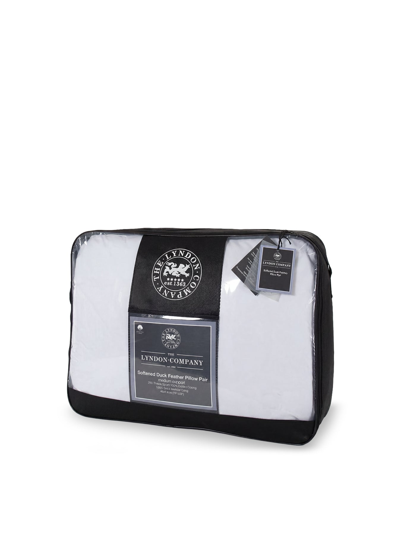 Softened Duck Feather Pillow Pair White