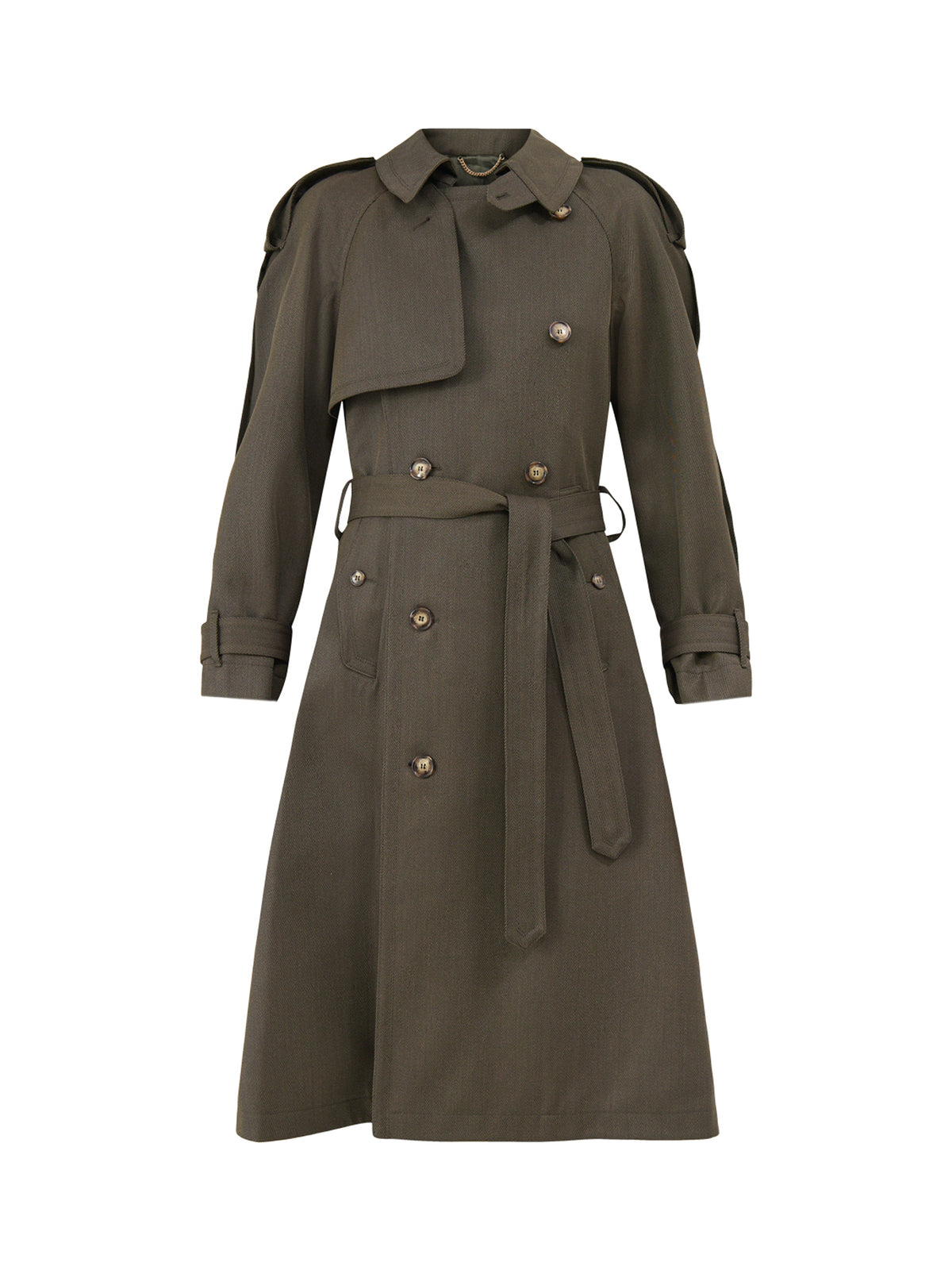 Virgin Wool Trench Coat