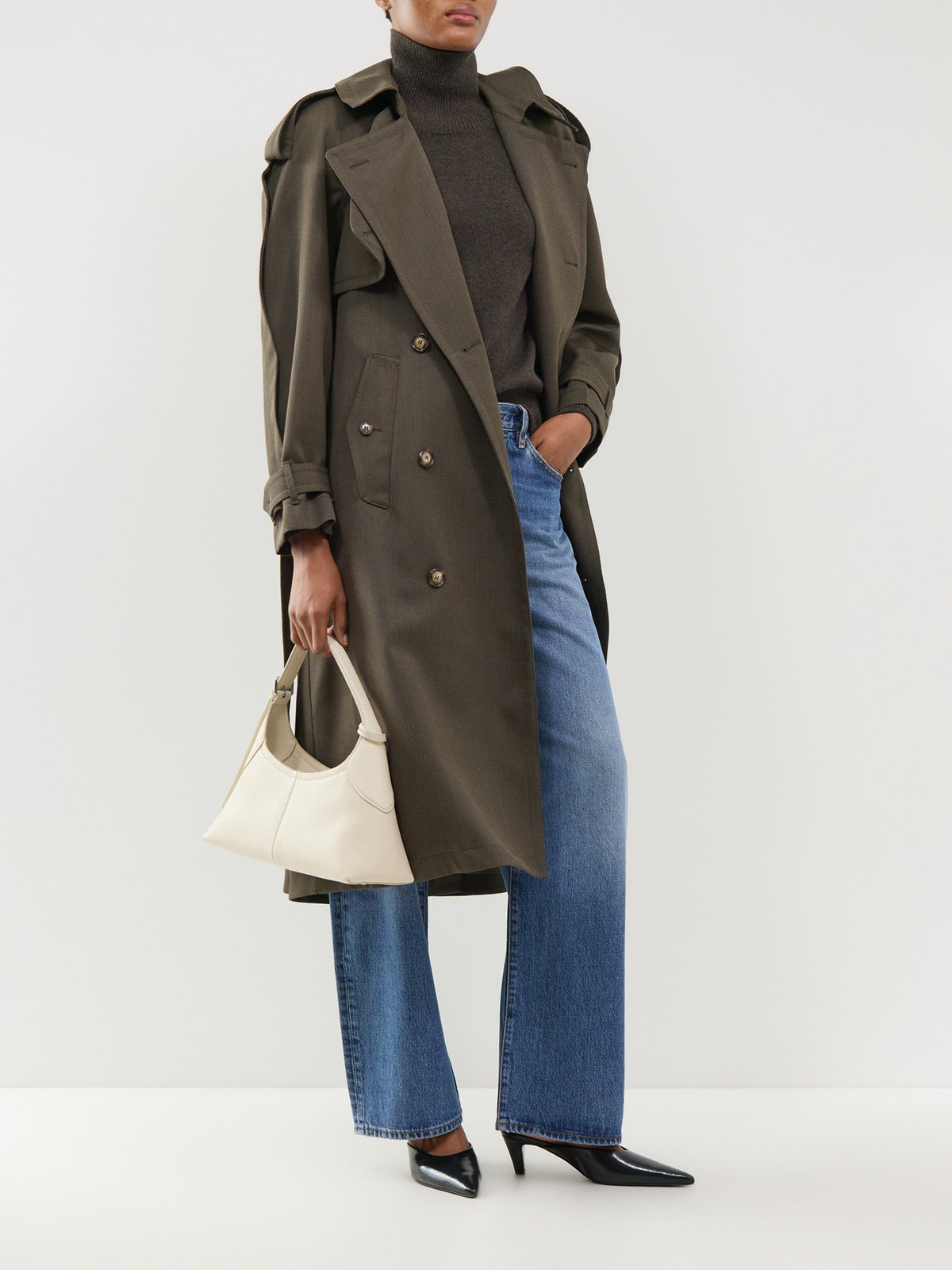 Virgin Wool Trench Coat