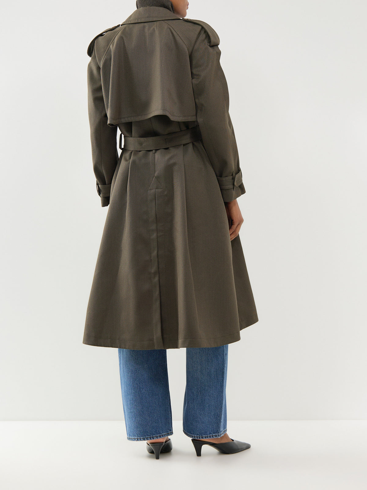 Virgin Wool Trench Coat