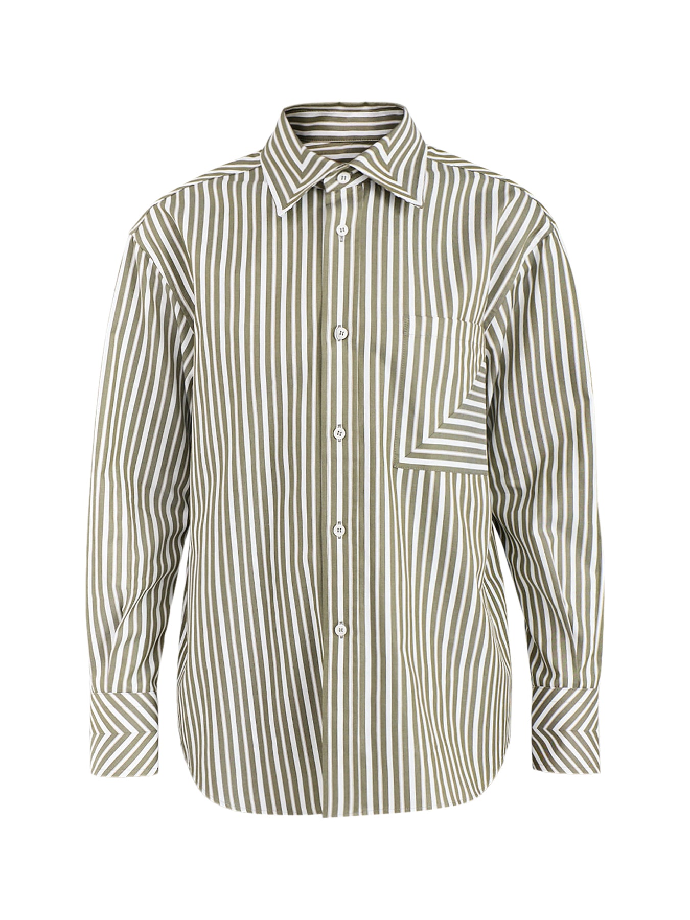 Pocket Detail Cotton Shirt Marsh Green
