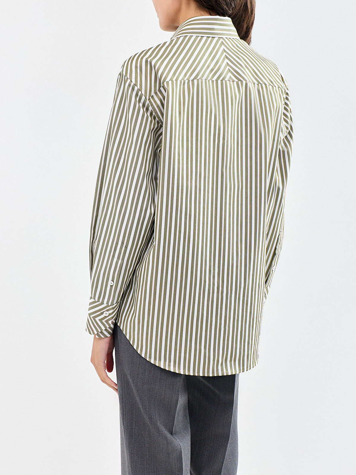 Pocket Detail Cotton Shirt Marsh Green