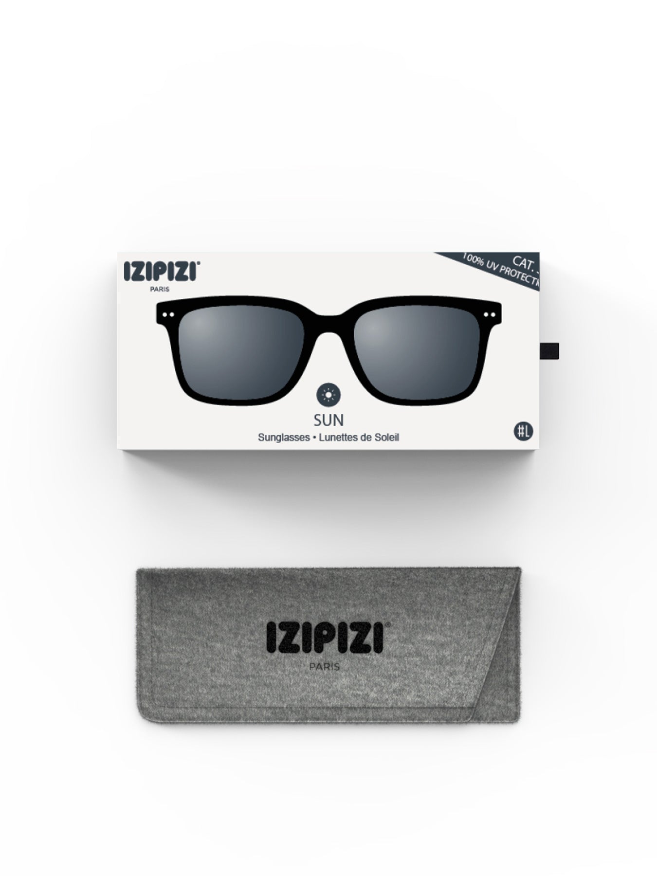 #L Square Sunglasses Black