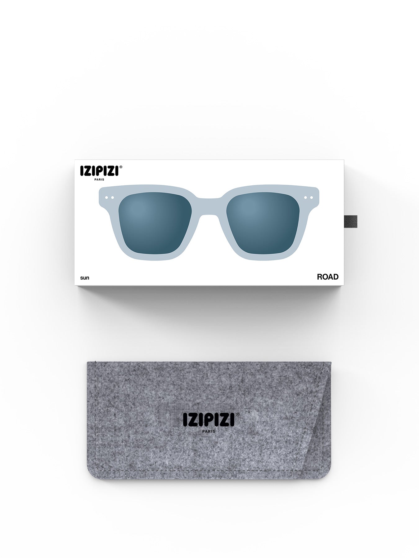 Sun Road Rectangle Sunglasses Frozen Blue