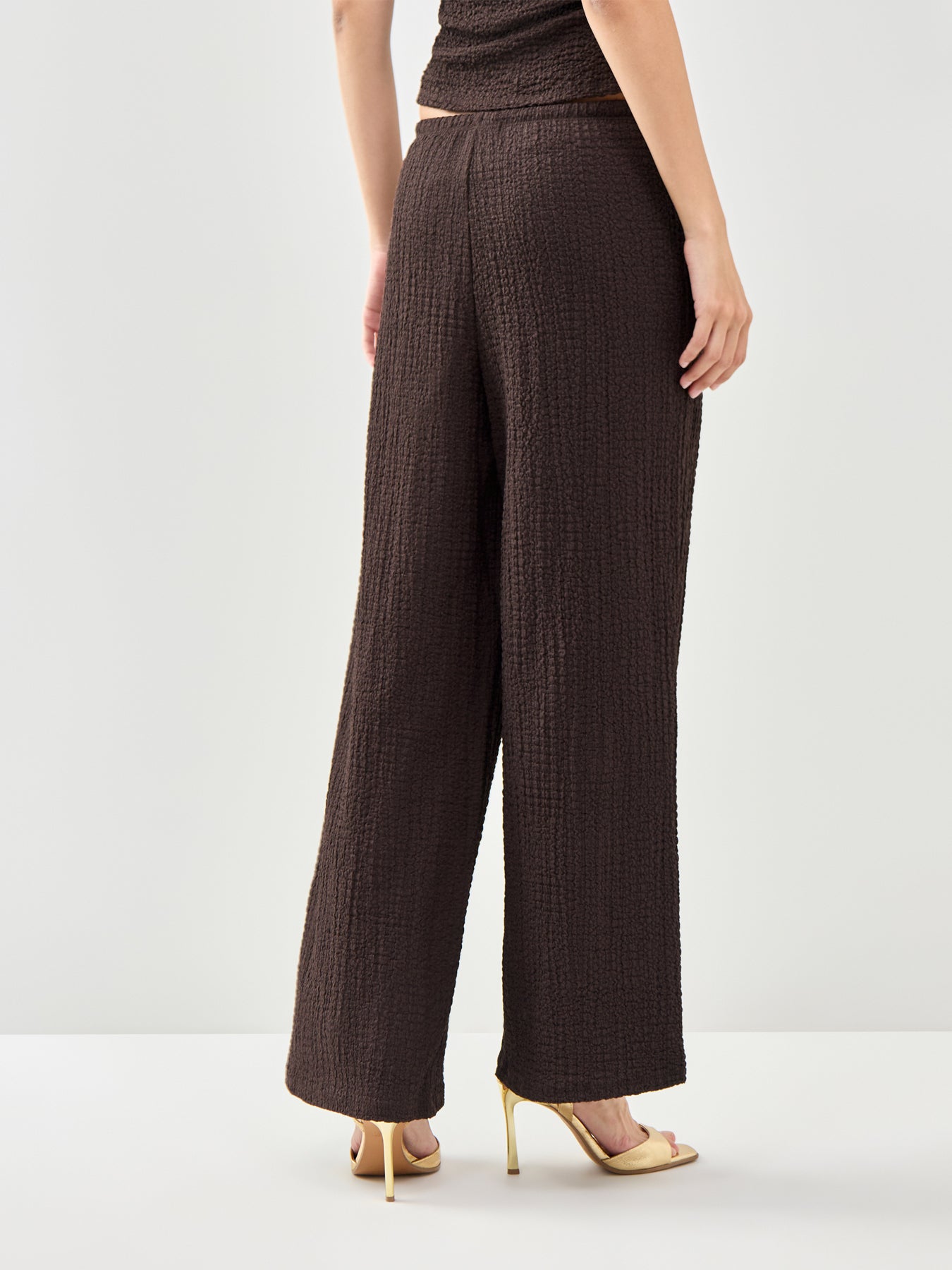 Erikka Wide Leg Trousers Brown