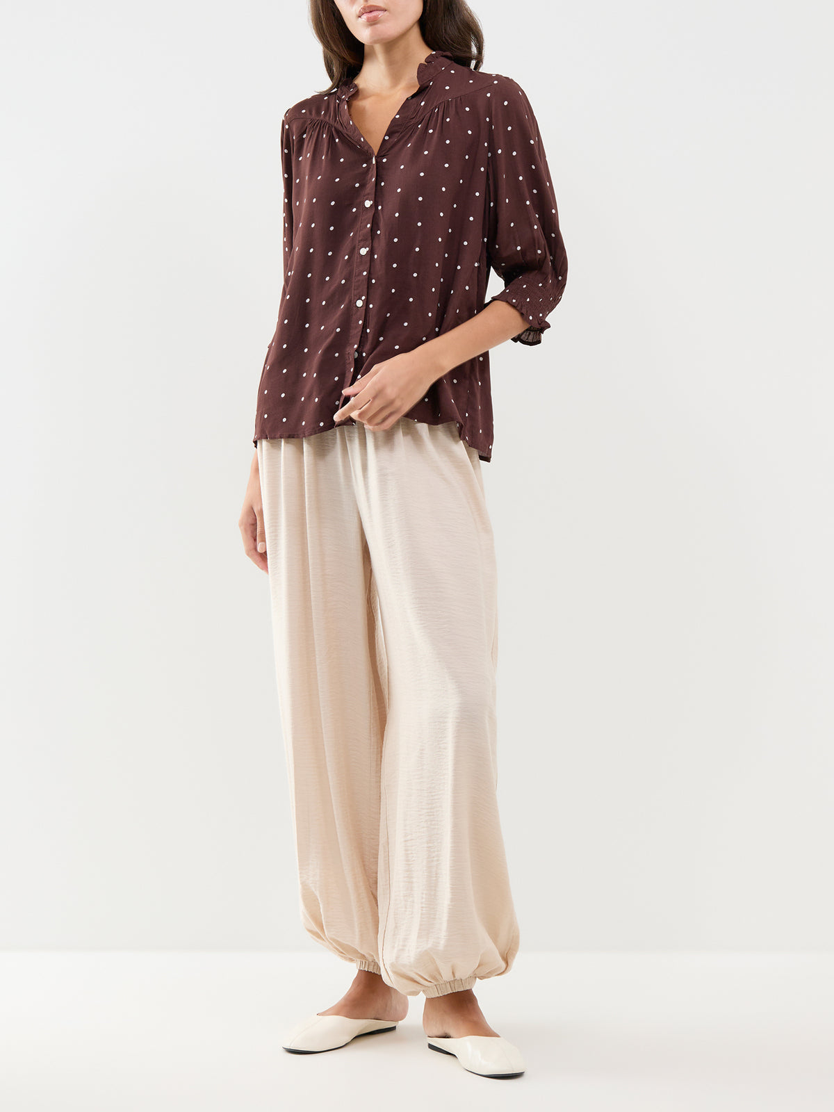 Raya Three-Quarter Sleeve Blouse