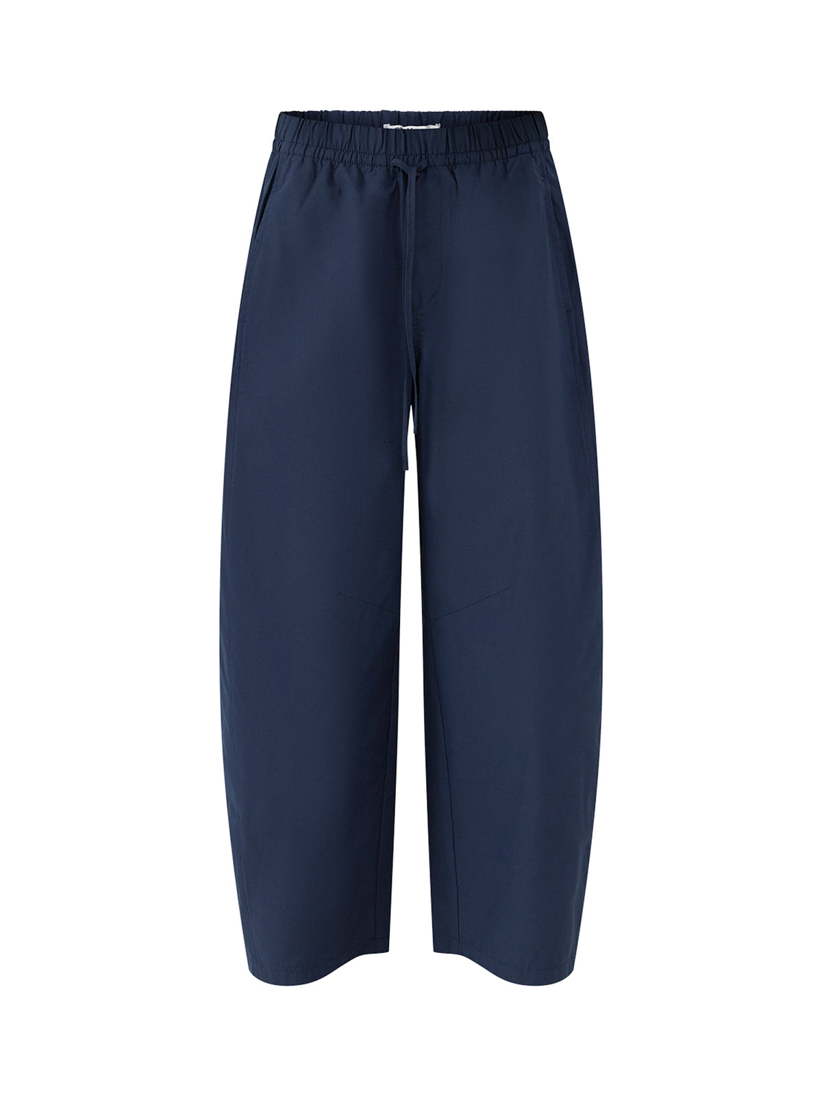 Cotton Blend Ayana Mid-Rise Ankle Barrel Trousers