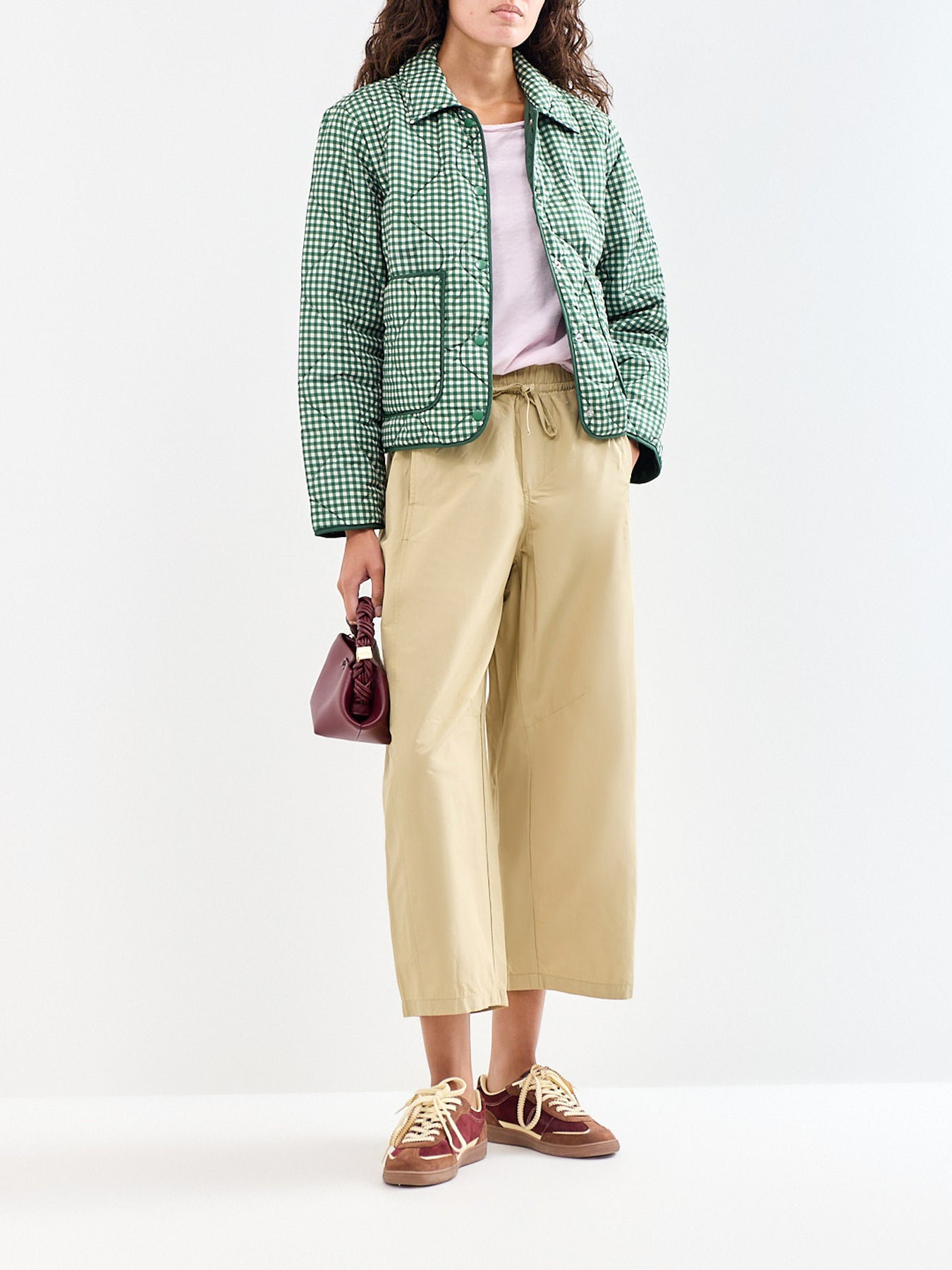 Ayana Cotton-Blend Barrel Trousers