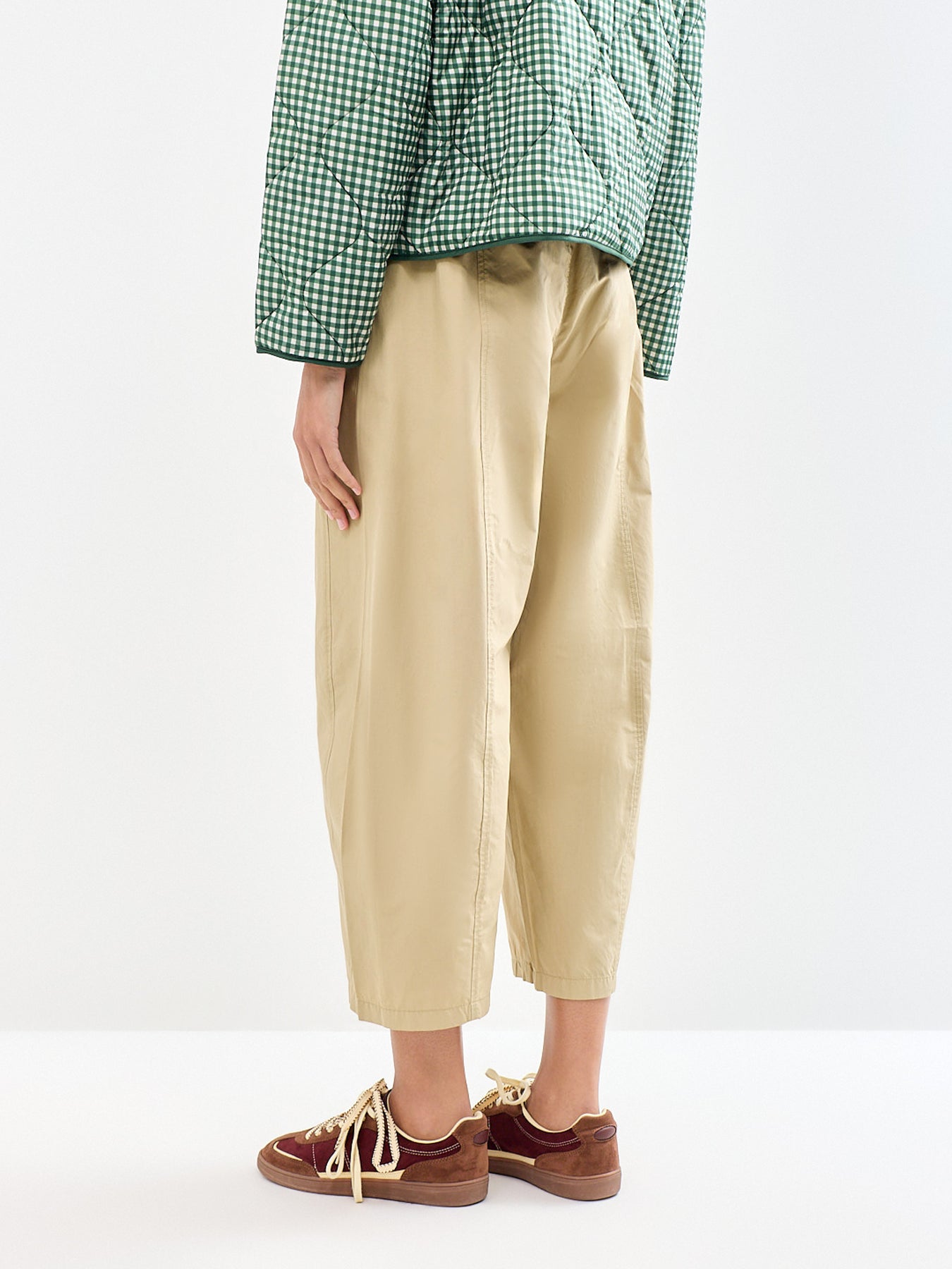 Ayana Cotton-Blend Barrel Trousers