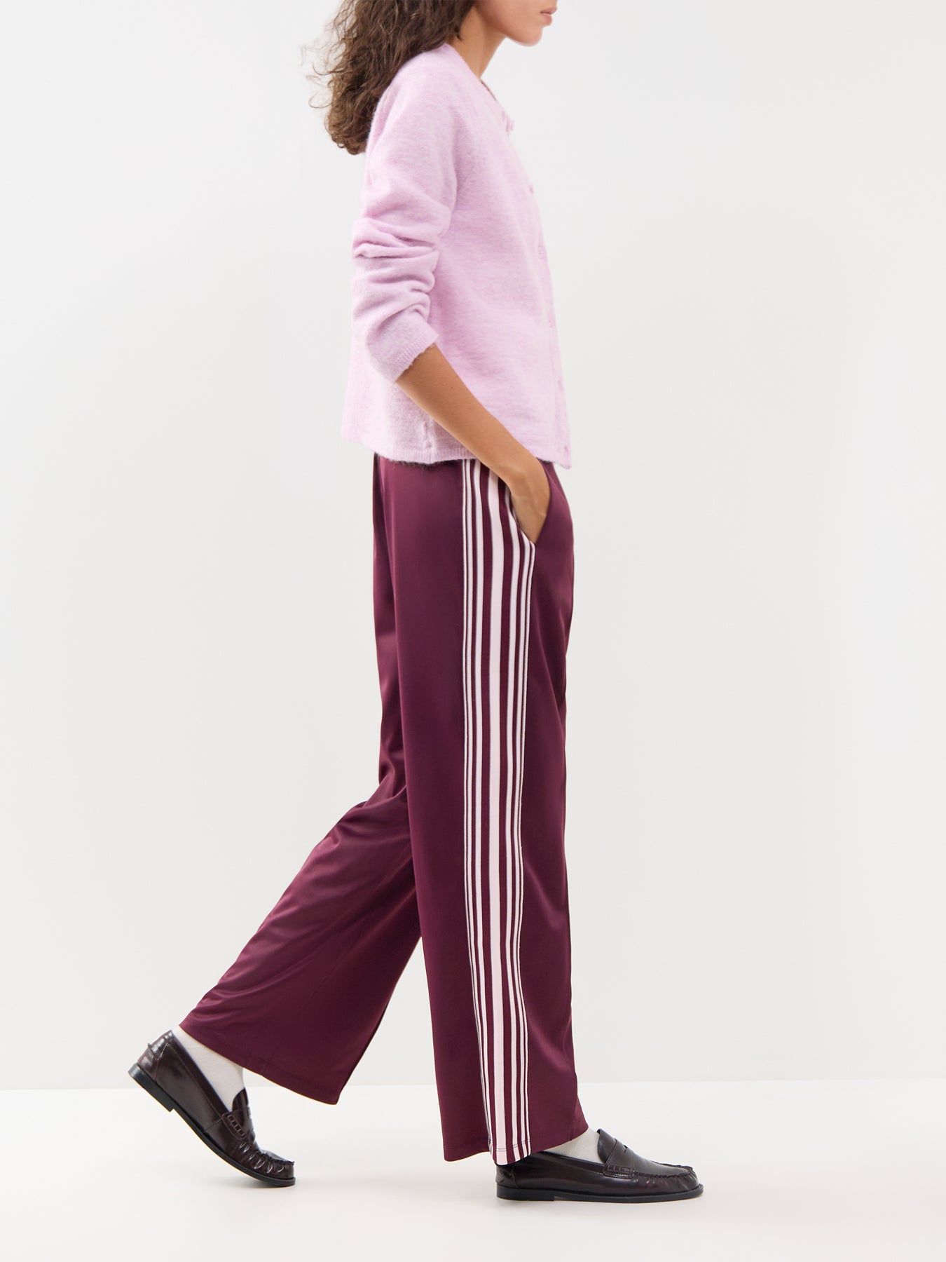 Rox Straight Trousers Burgundy