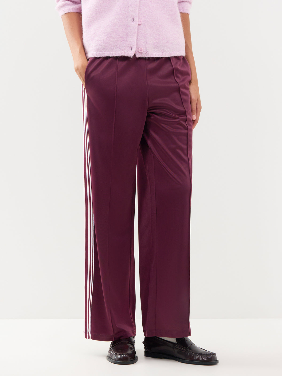Rox Straight Trousers Burgundy