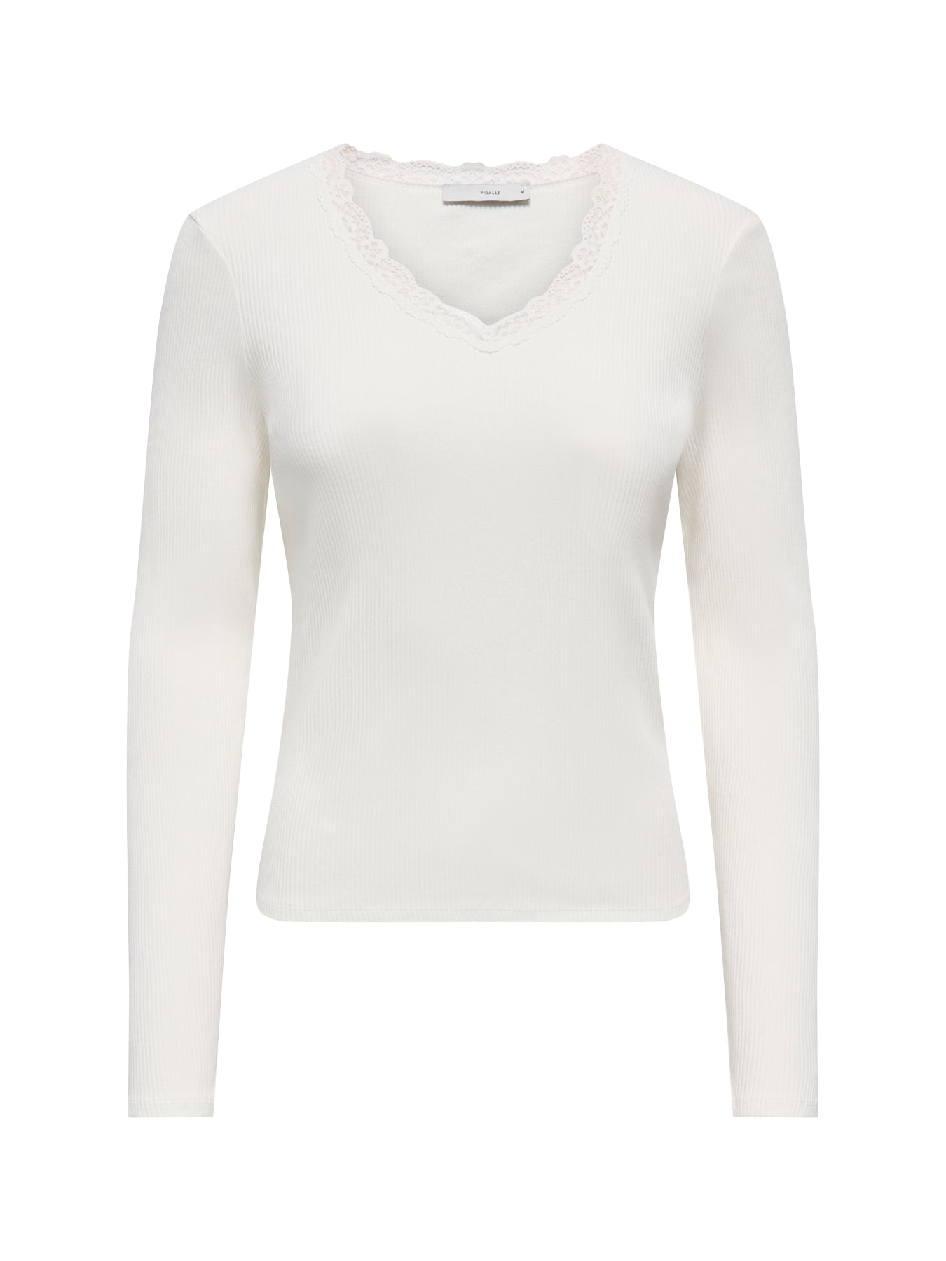 Sara Sharai Long Sleeve V-Neck Top White