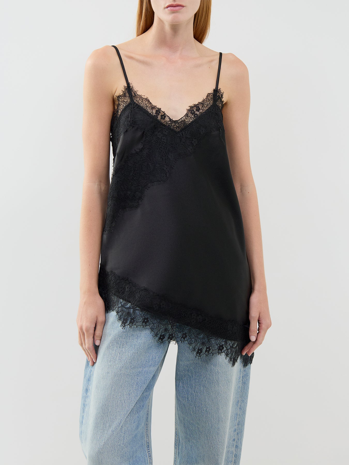Indona Satin Lace Cami Top