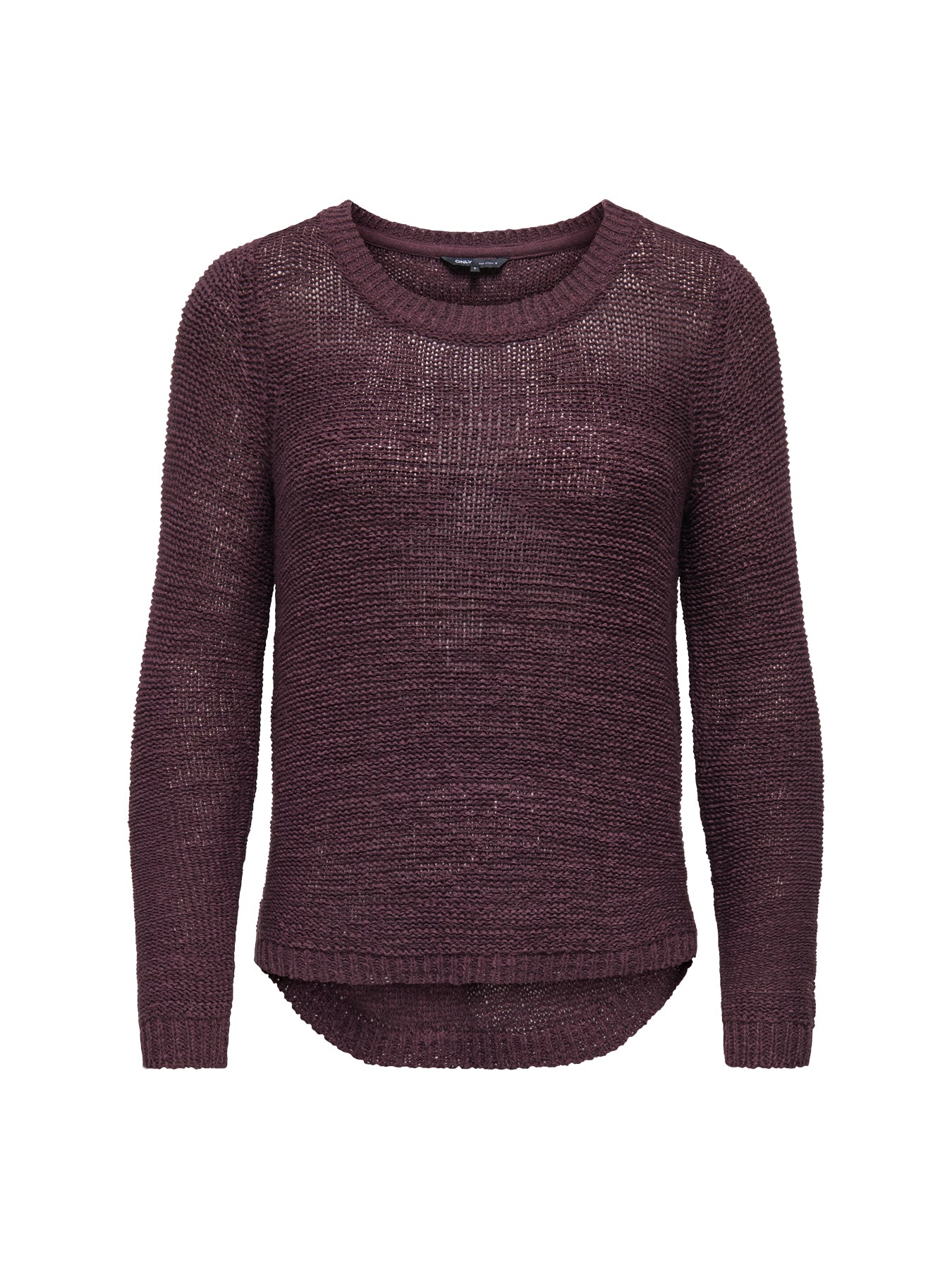 Geena XO Crew Neck Jumper Burgundy