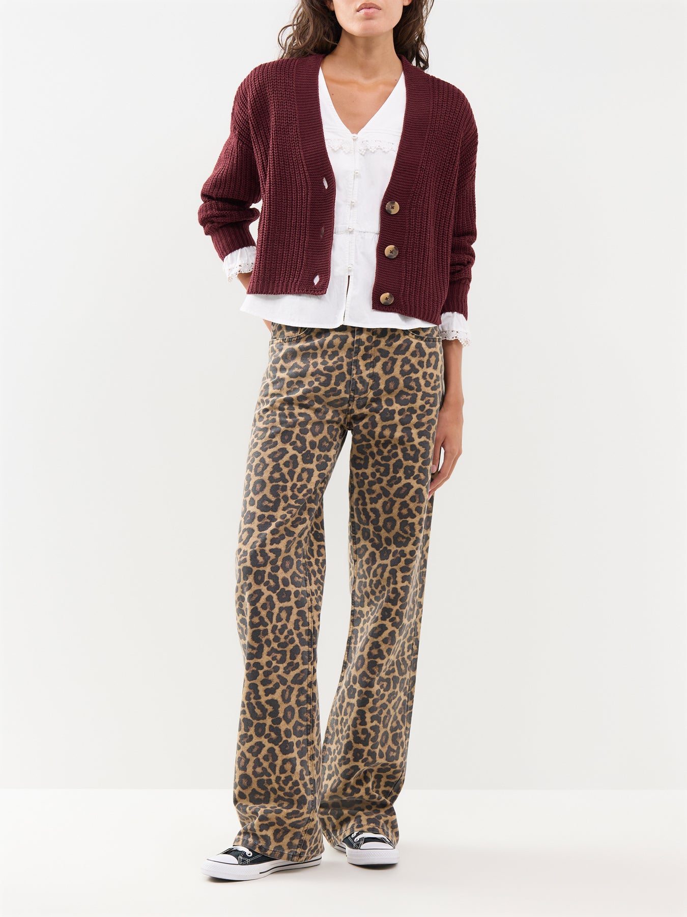 Carol Nice Cardigan Burgundy
