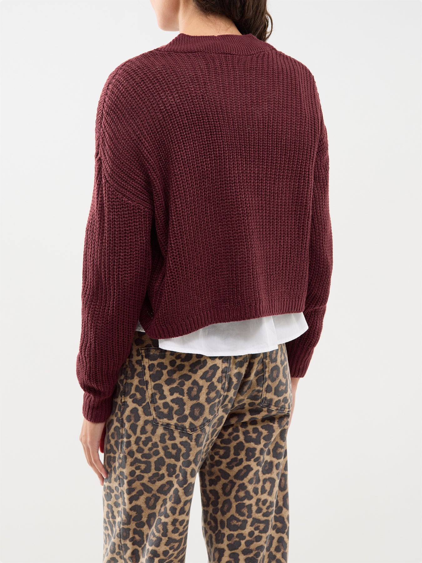 Carol Nice Cardigan Burgundy