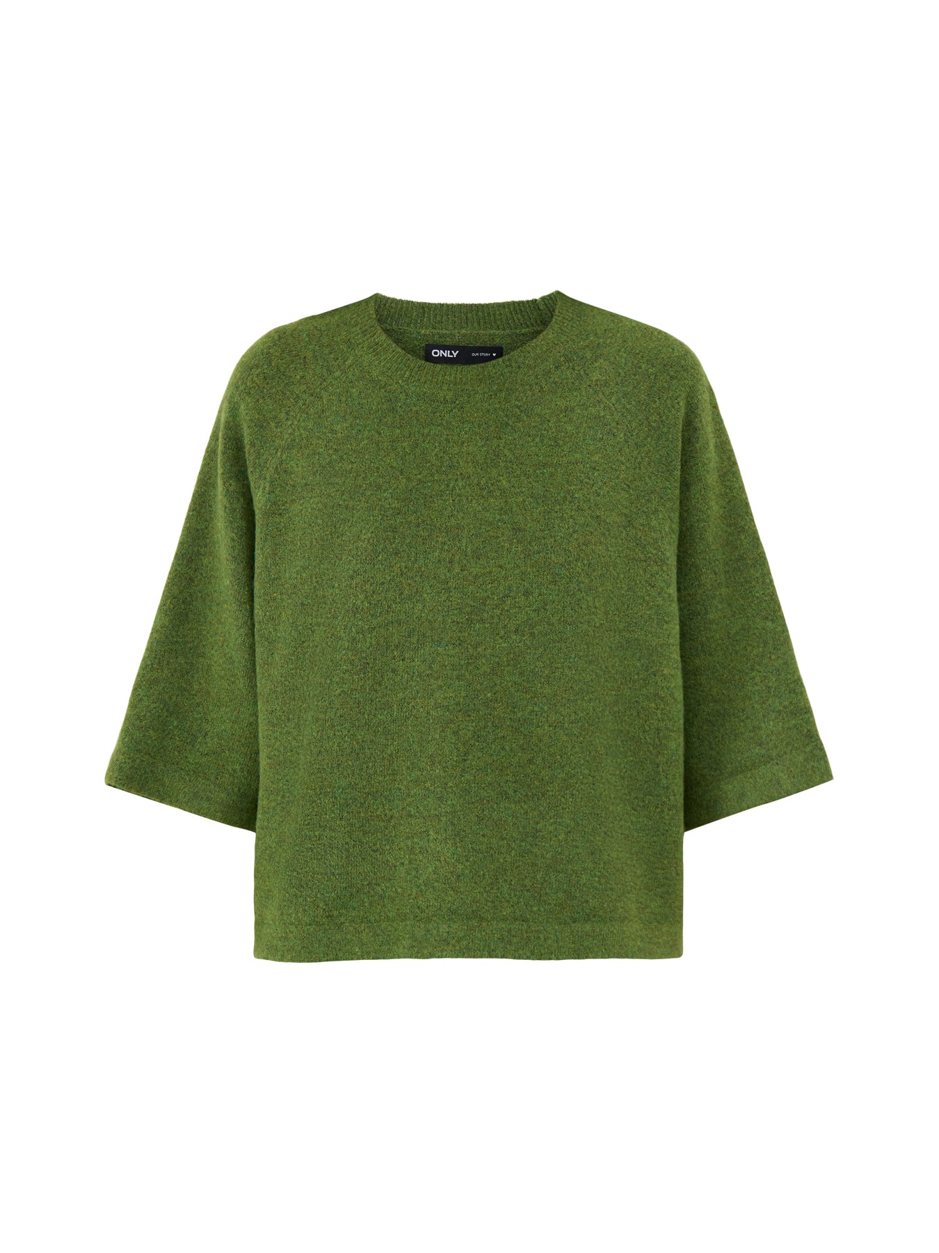 Simni Three Quarter Sleeve Knitted Jumper Green
