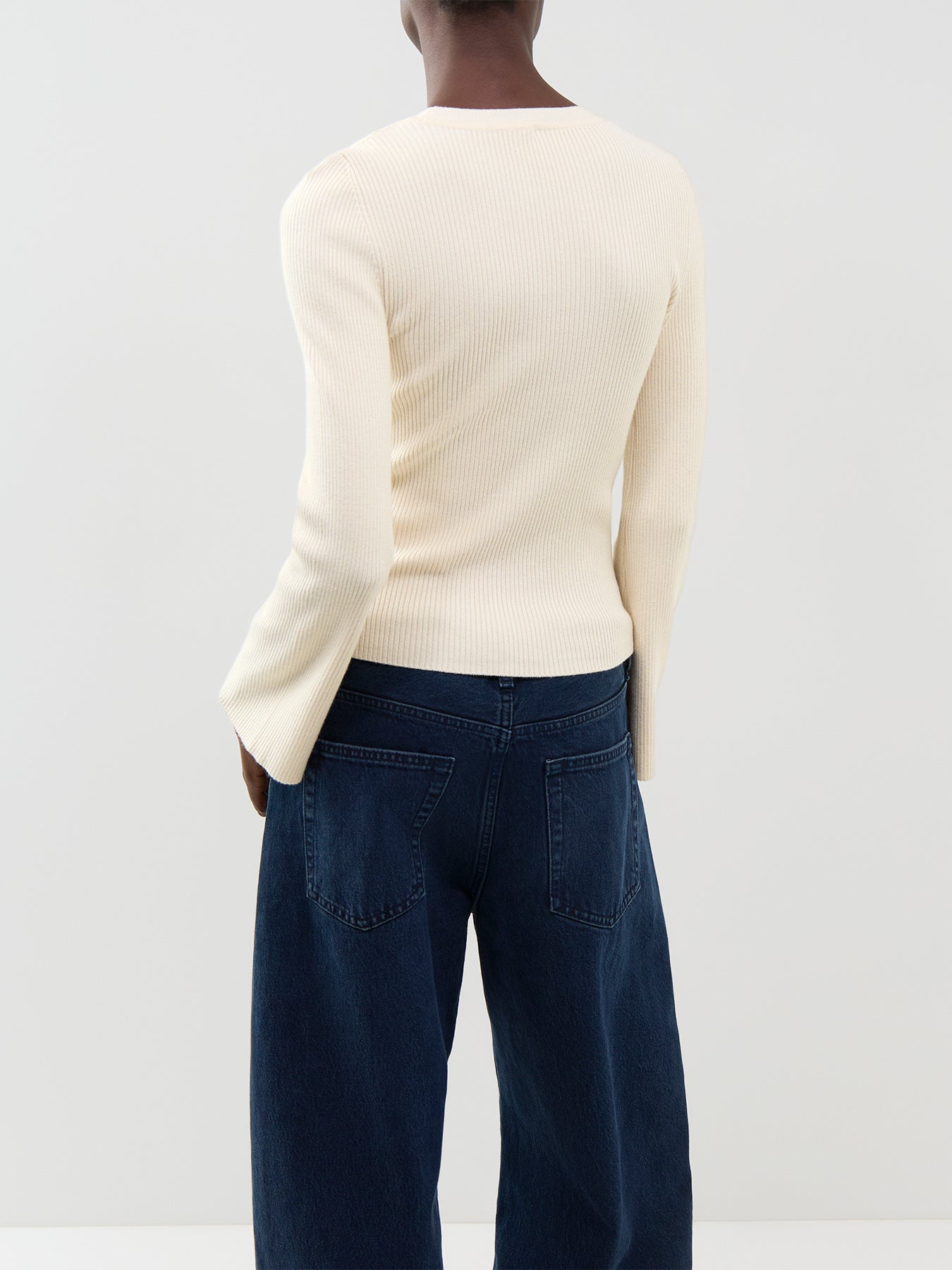 Natascha Bling Crew Neck Jumper Cream