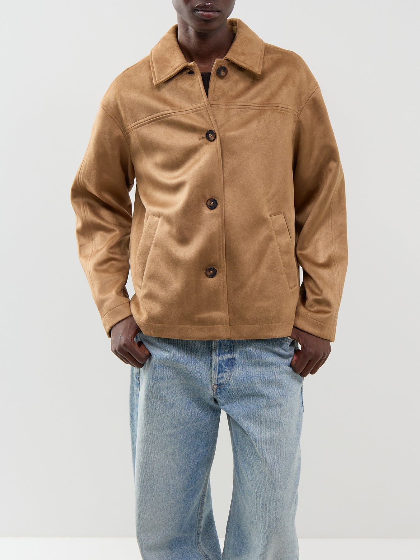 Carolina Faux Suede Jacket Brown