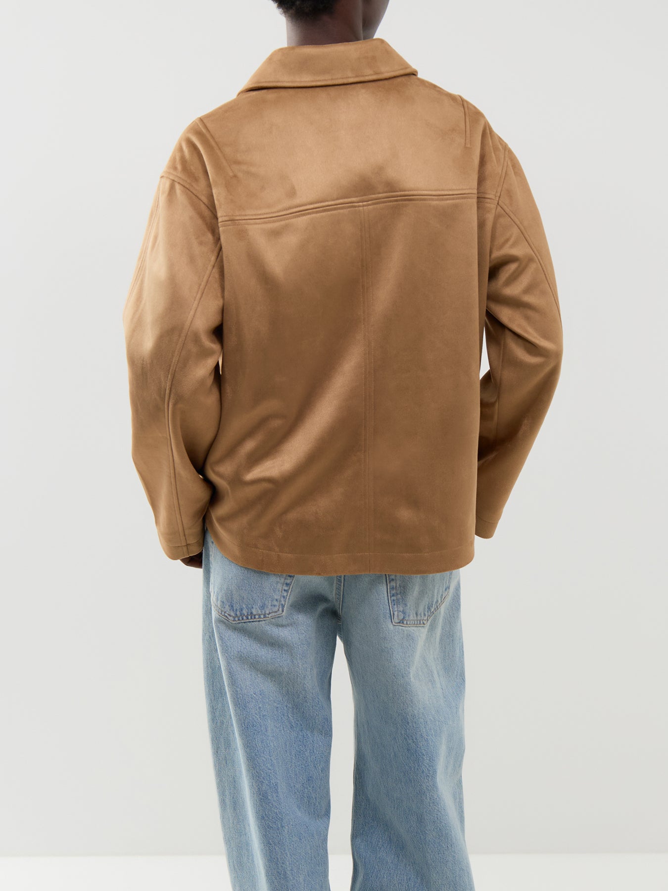 Carolina Faux Suede Jacket Brown