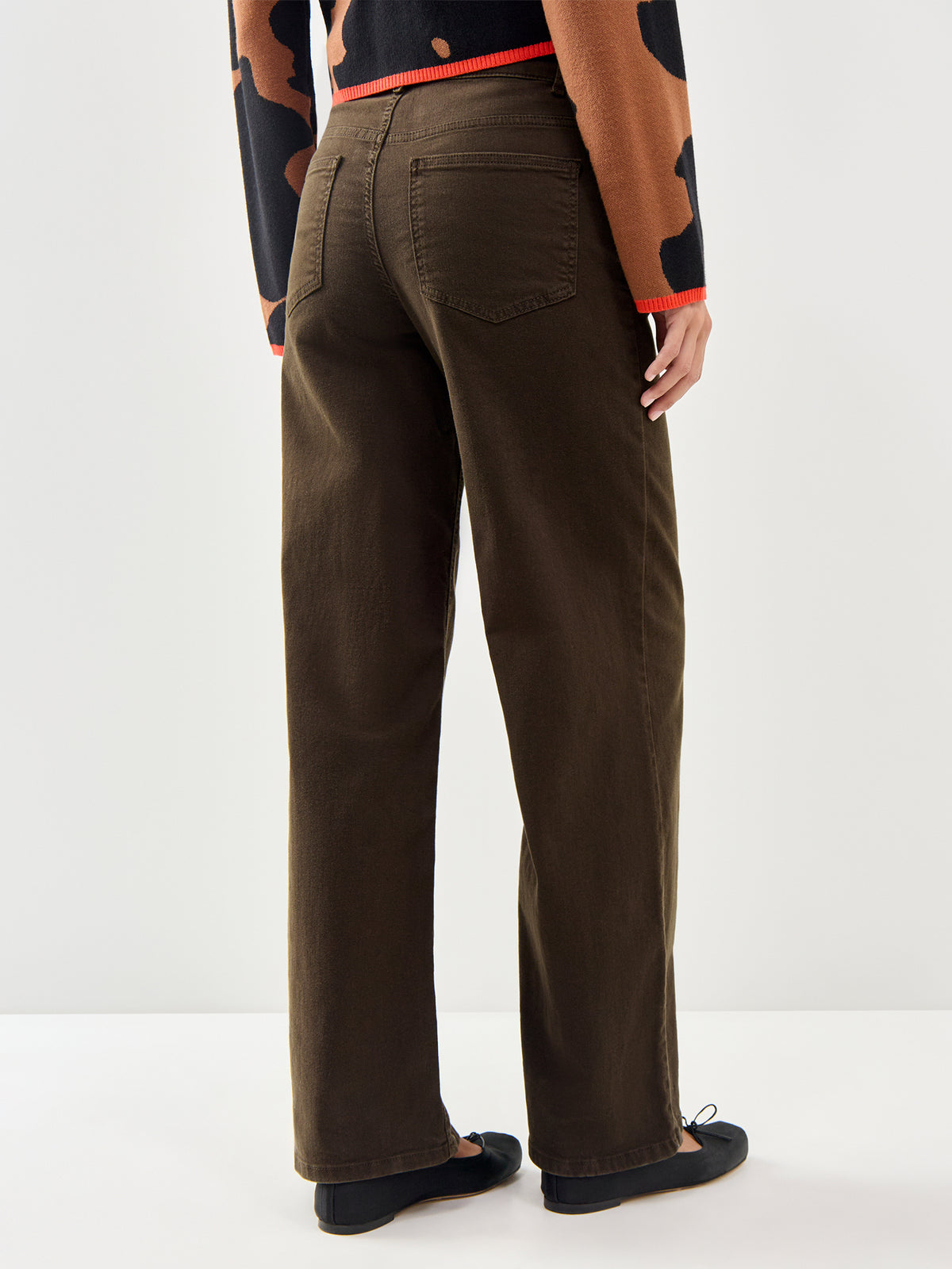 Madison Blush High Waist Wide Leg Jeans Brown