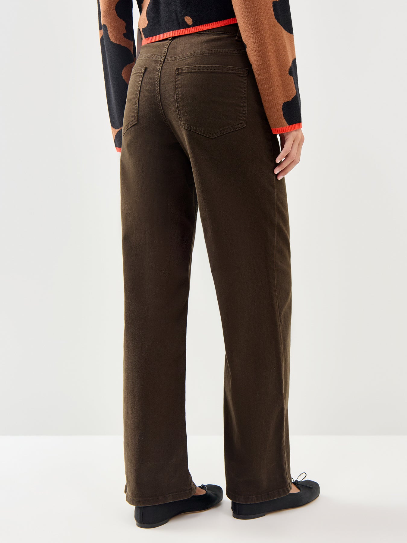 Madison Blush High Waist Wide Leg Jeans Brown