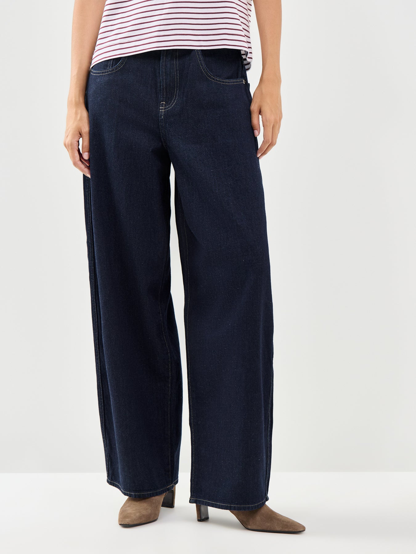 Taylor Barrel Leg Jeans Blue