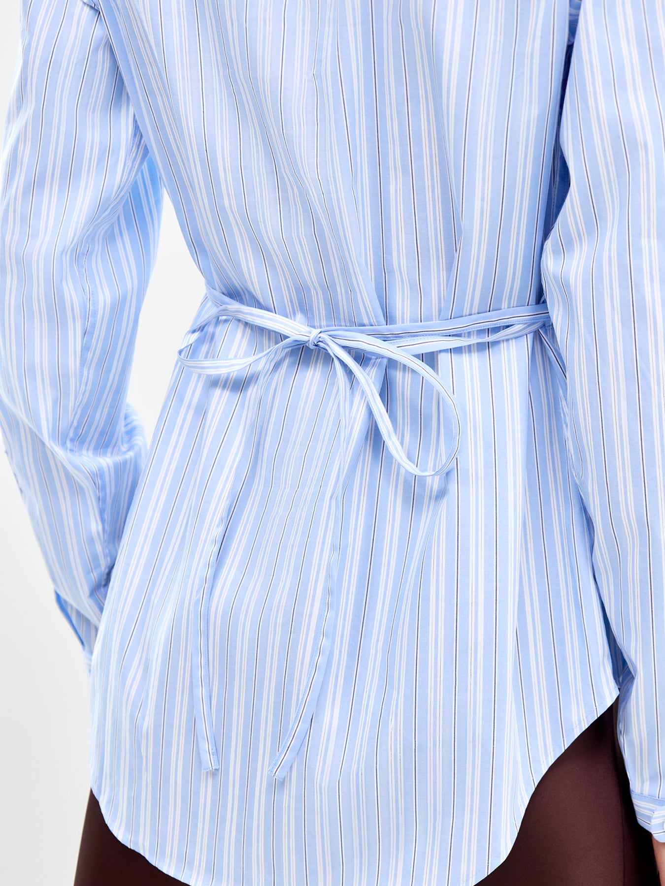 Helga Regular Long Sleeve Tie Shirt Blue