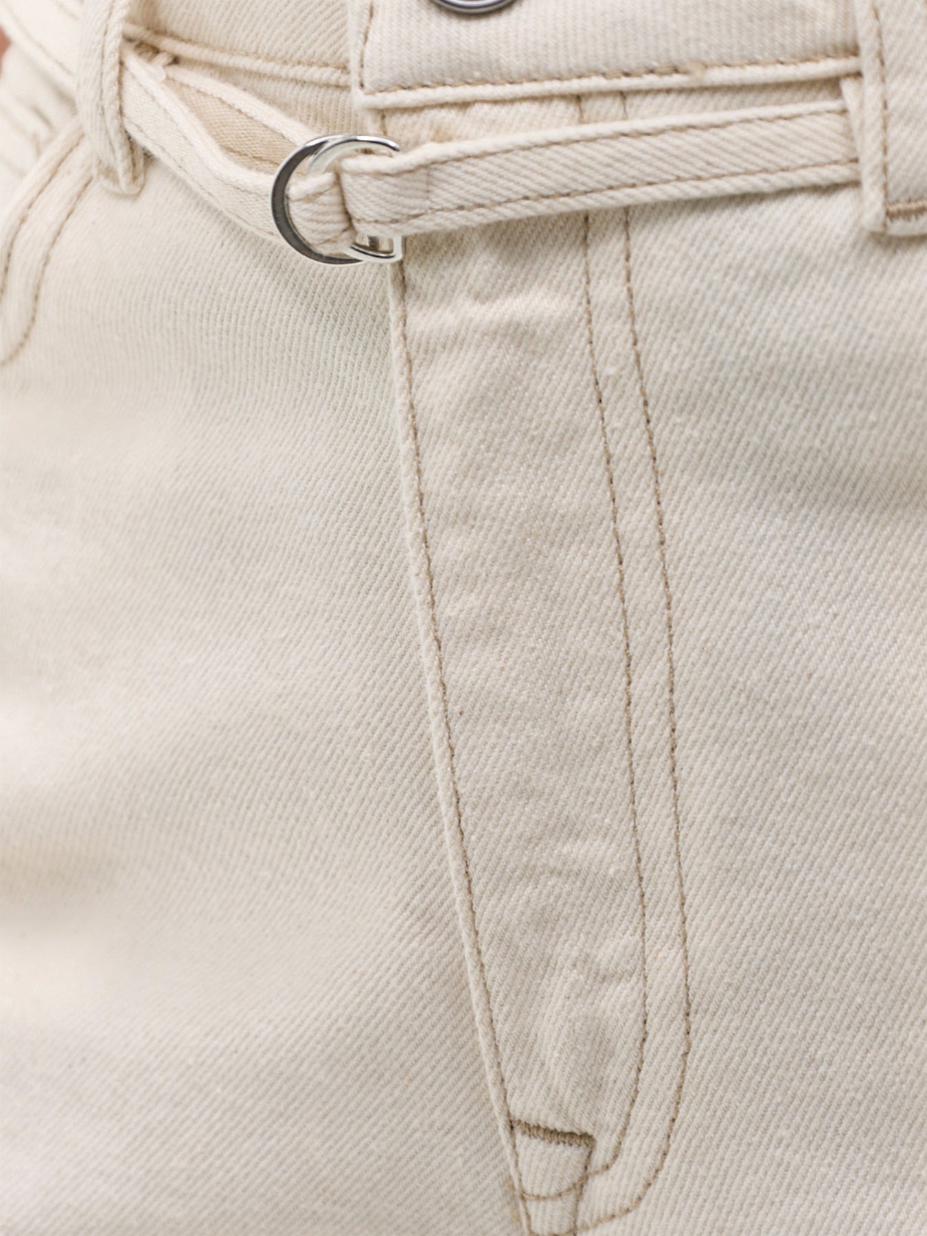 Tenna Bermuda Denim Shorts Beige