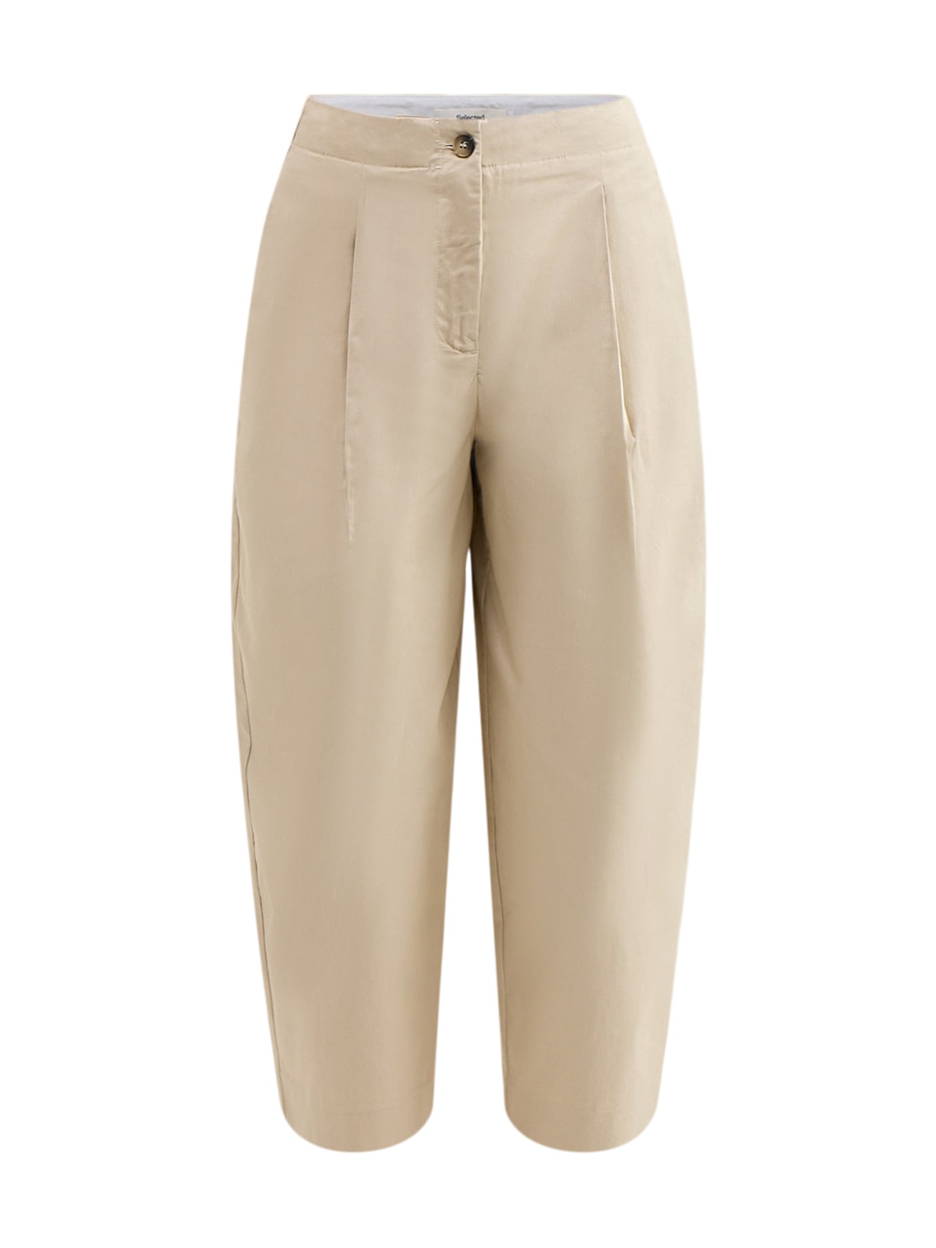 Carmen High Waist Cropped Pant Beige