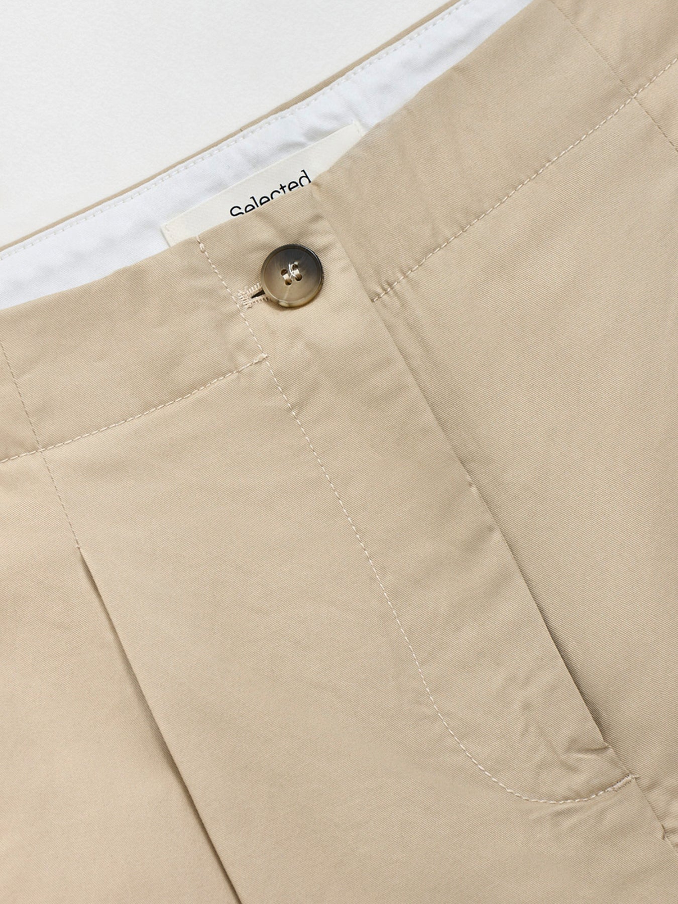 Carmen High Waist Cropped Pant Beige