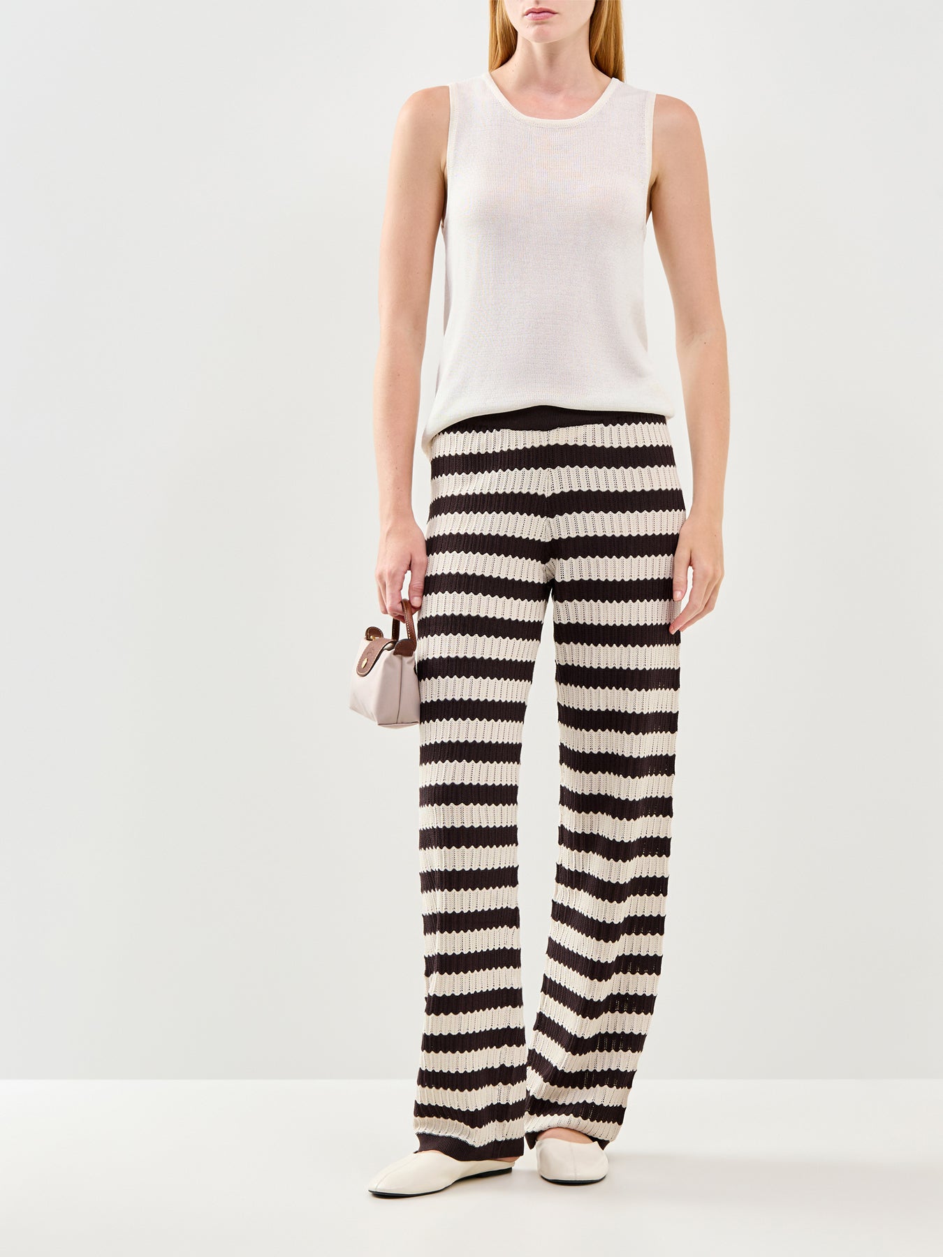 Moni Sleeveless Knit Top Beige