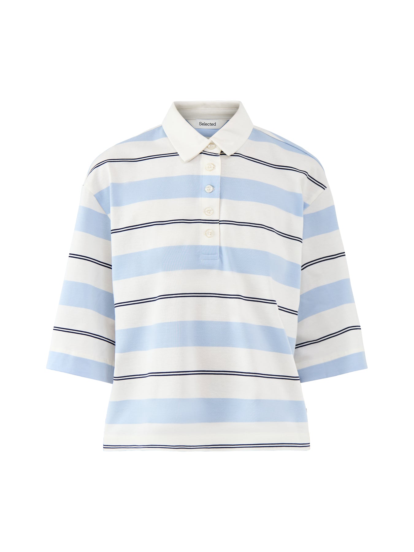 Relaxed Mellie Polo Top Blue