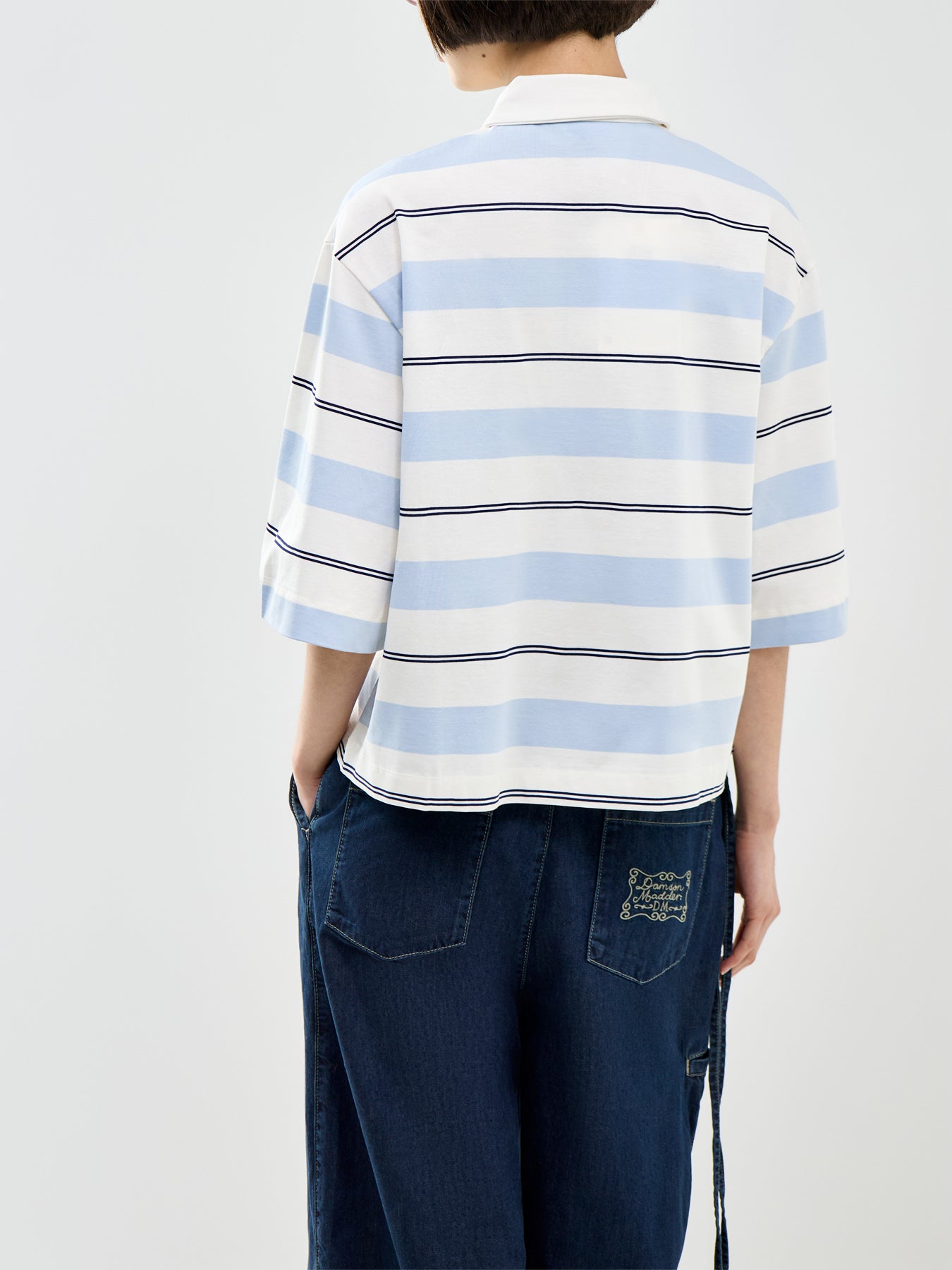 Relaxed Mellie Polo Top Blue