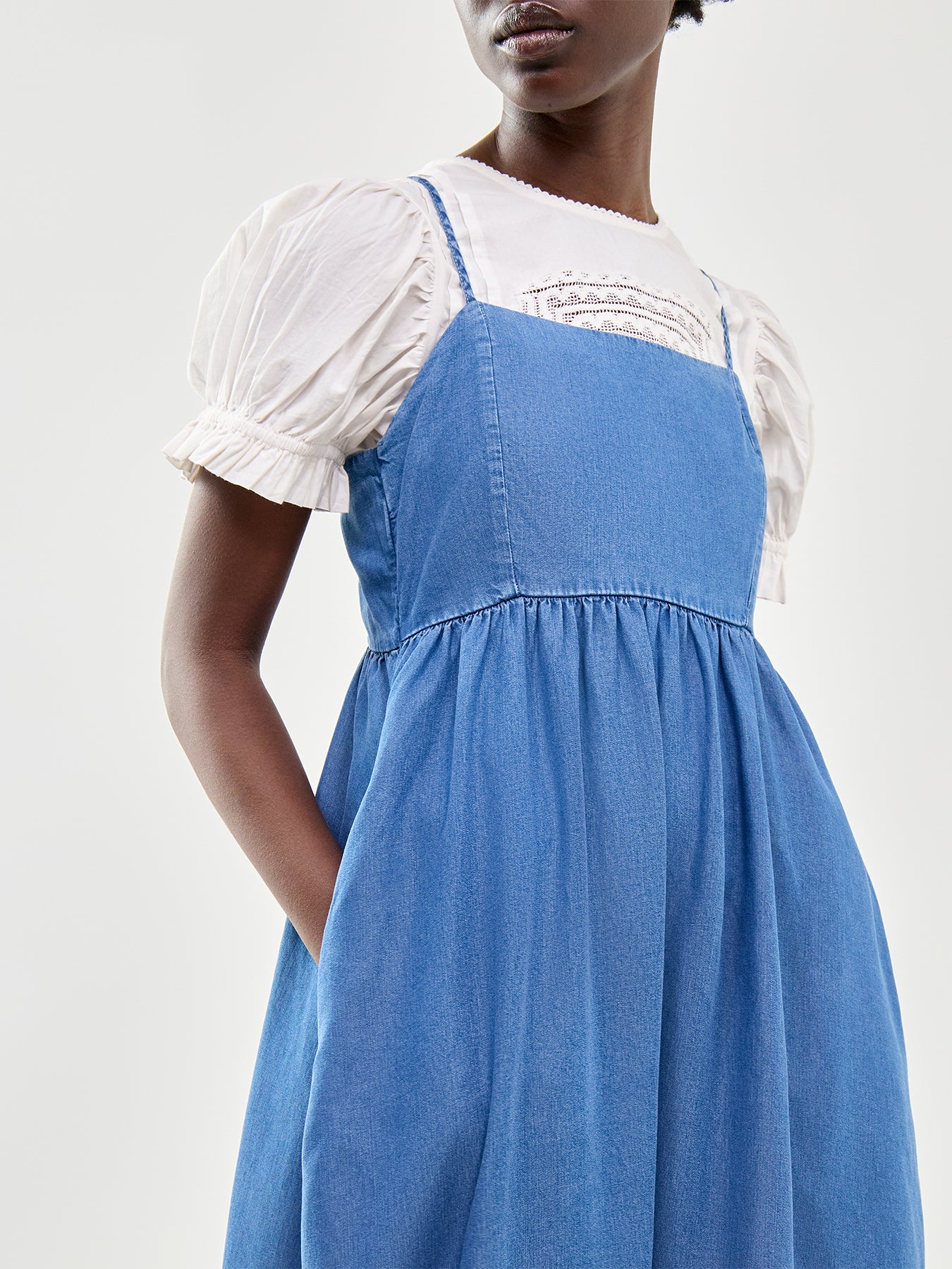 Janna Sleeveless Ankle Dress Blue