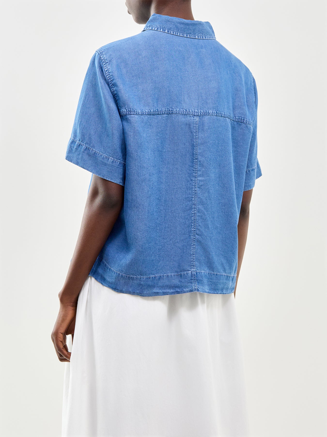 Janna Oversized 2/4 Polo Shirt Blue