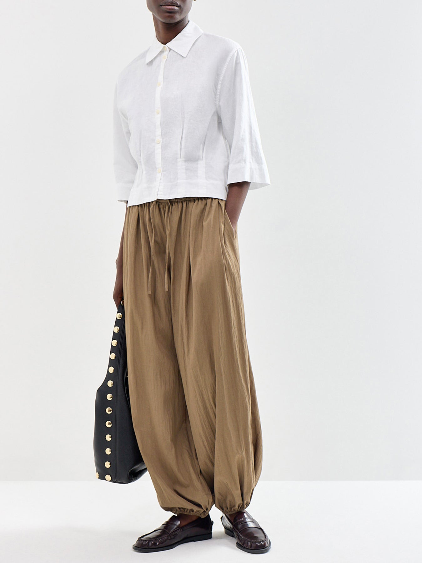 Cleo Cropped Shirt White