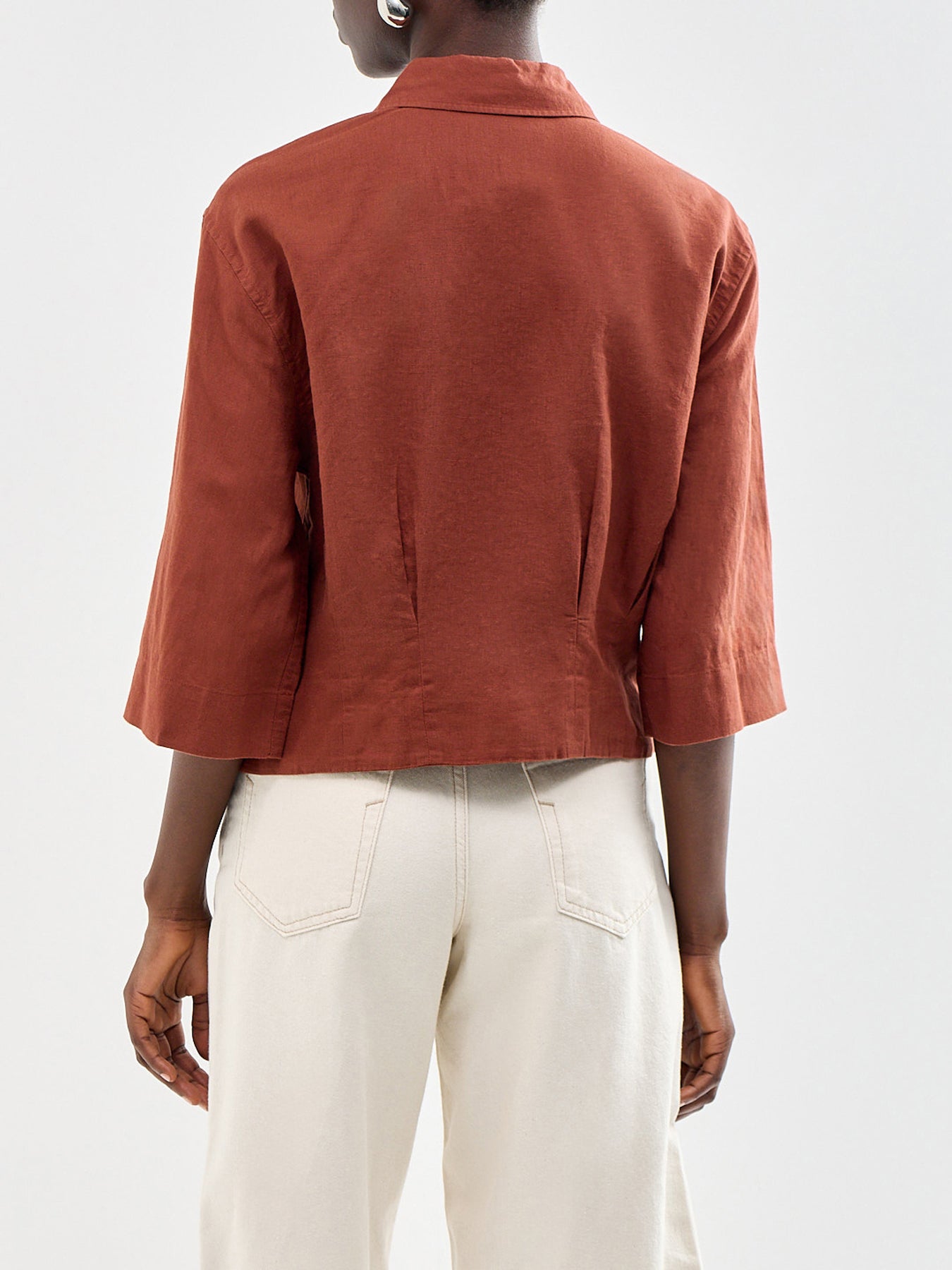Cleo Cropped Shirt Red