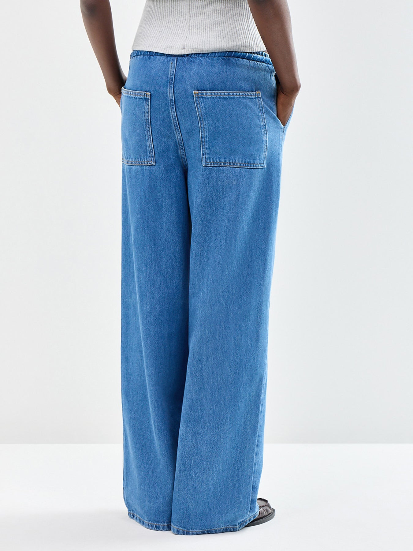 Relaxed Tenna Wide Leg Jeans Blue