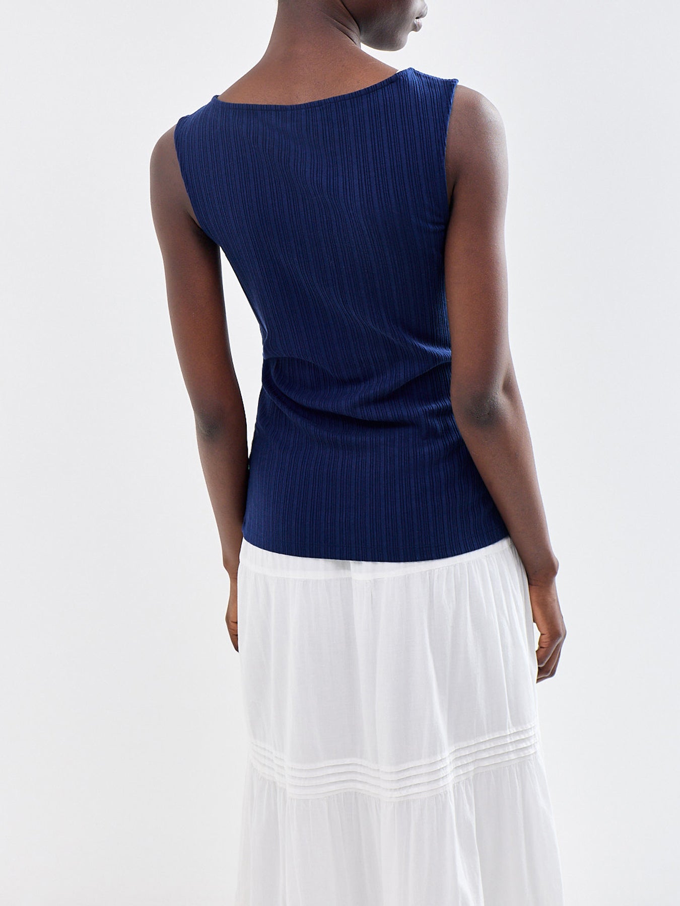 Talia Button Top Blue