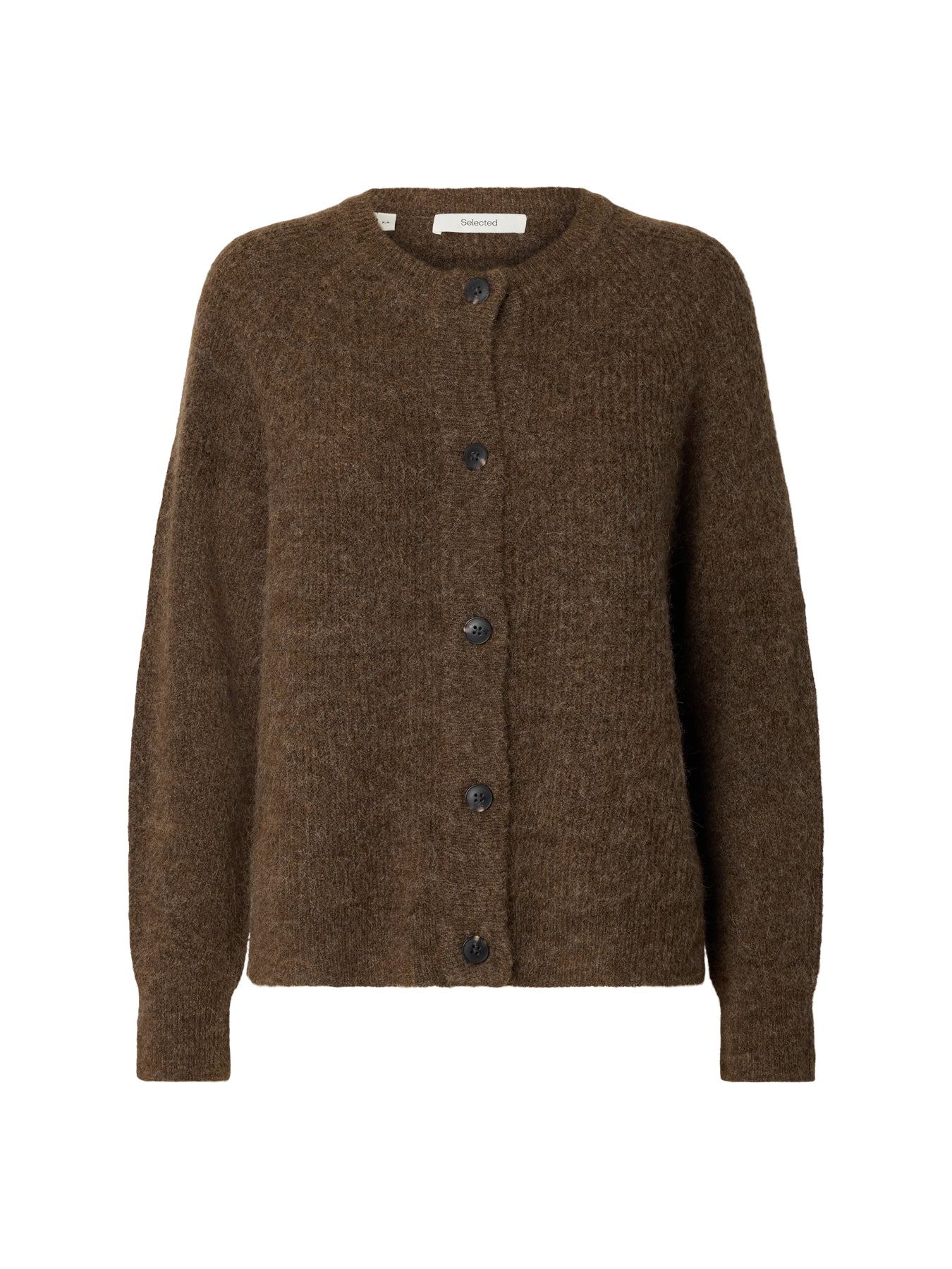 Lulu Knit Short Cardigan Brown