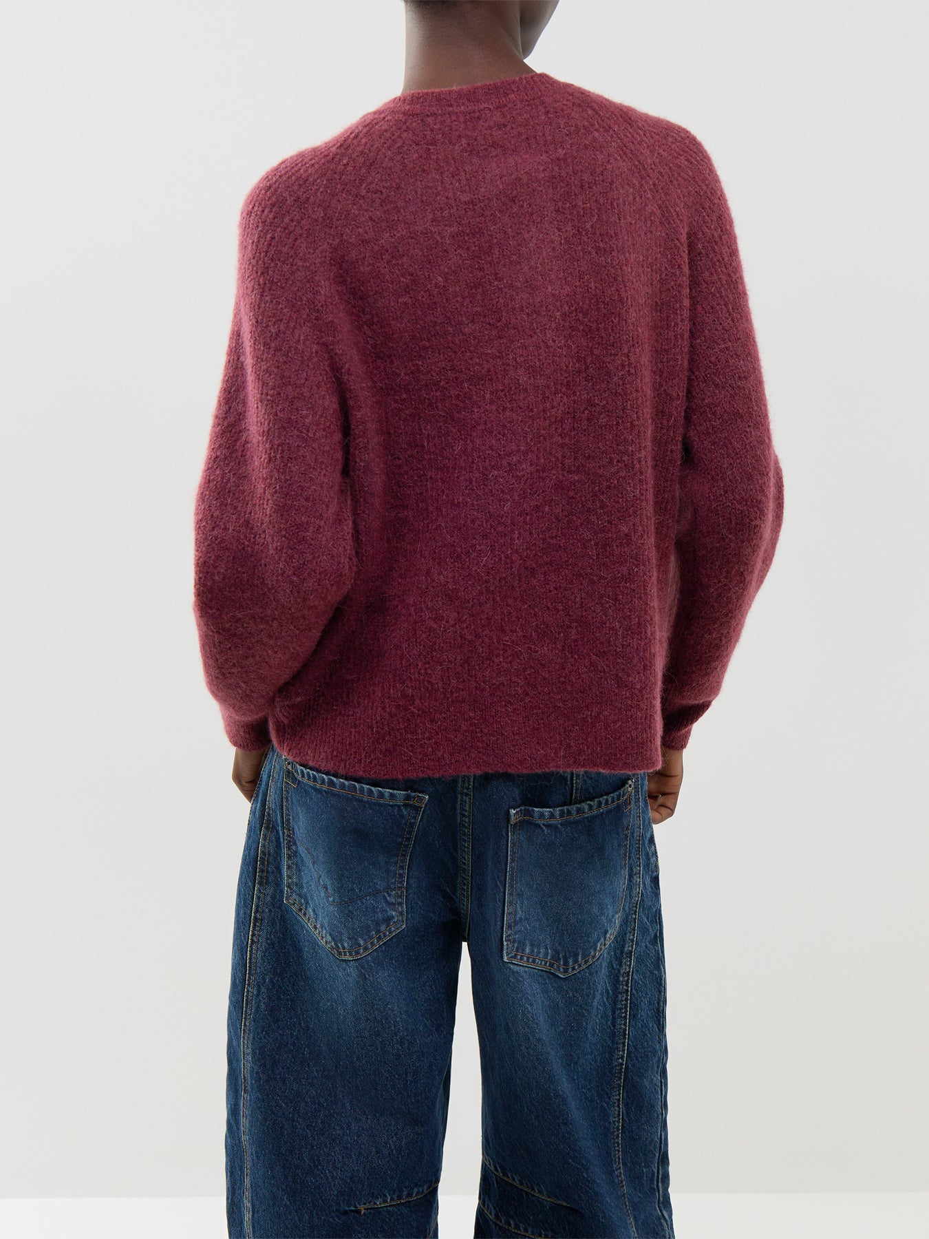 Lulu Knit Short Cardigan Burgundy